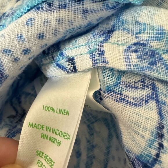 NWT Lilly Pulitzer Jaydan Linen Mini Dress in Amalfi Blue by the Seashore - Picture 11 of 11